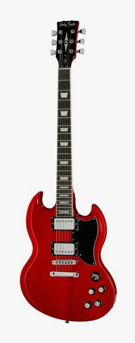 Harley Benton DC-580 CH Vintage Series fotografiado de frente