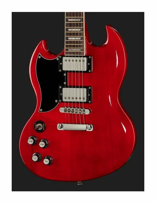 Harley Benton DC-580LH CH Vintage Series, perfil lateral del cuerpo