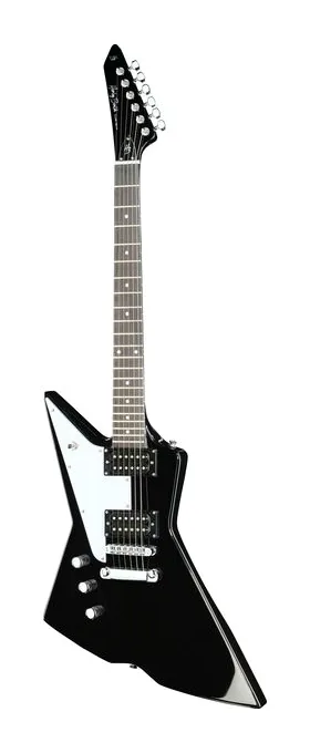 Harley Benton Extreme-76LH BK en primer plano frontal