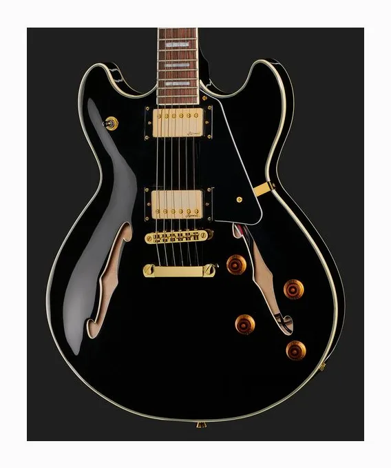 Harley Benton HB-35Plus LH Cherry, cejuela y primeras posiciones del diapasón