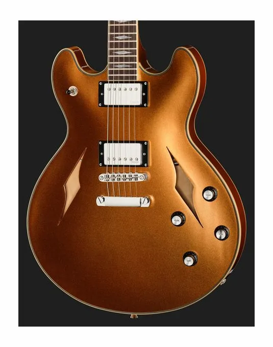 Harley Benton HB-35TL Tesla LH Pelham Blue, cejuela y primeras posiciones del diapasón