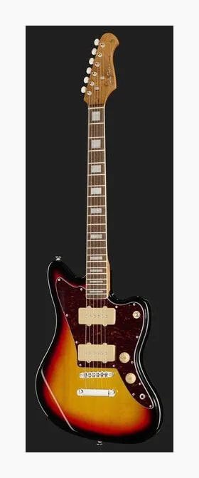 Harley Benton JA-60SB Vintage Series, curvas del cuerpo vistas desde arriba