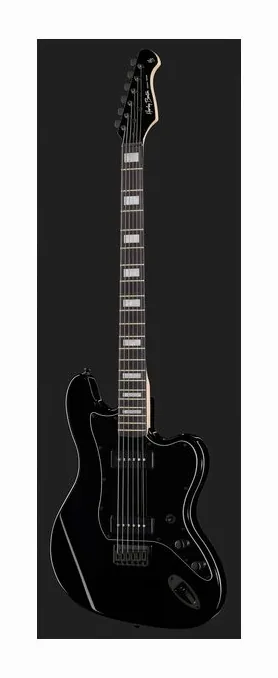 Harley Benton JA-Baritone HH BK, cuerpo y acabado en primer plano