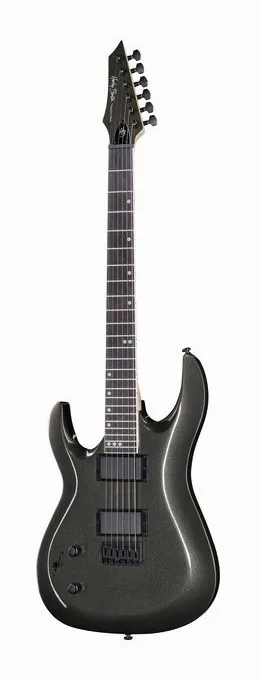 Harley Benton R-446LH Graphite Metallic fotografiado de frente