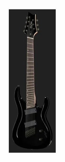 Harley Benton R-457BK MultiScale, cuerpo y acabado en primer plano