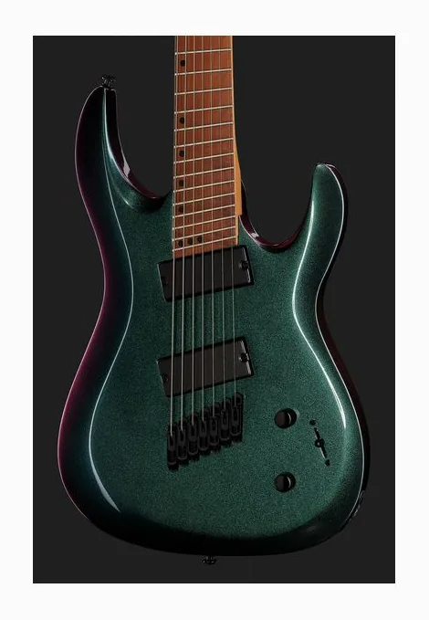 Harley Benton R-457FFB Roasted MultiScale, cuerpo y acabado en primer plano