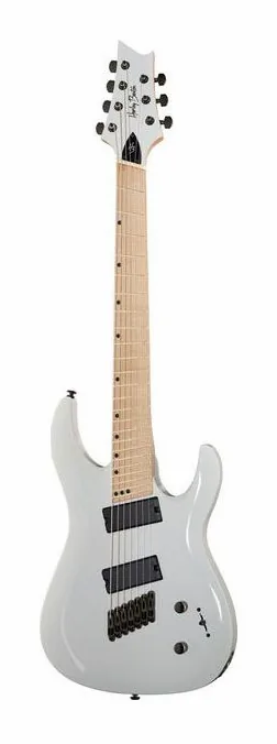 Harley Benton R-457MN WH Progressive Series encuadrado de frente sobre fondo neutro