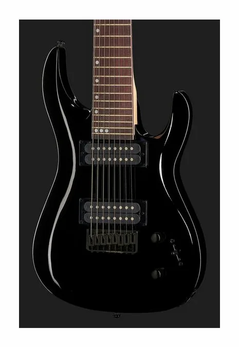 Harley Benton R-458 BK Progressiv Series, pala con clavijeros y logotipo