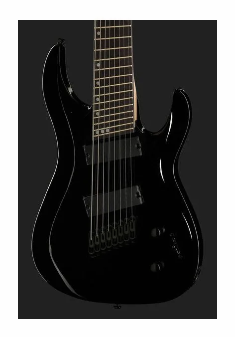 Harley Benton R-458BK MultiScale, cuerpo y acabado en primer plano