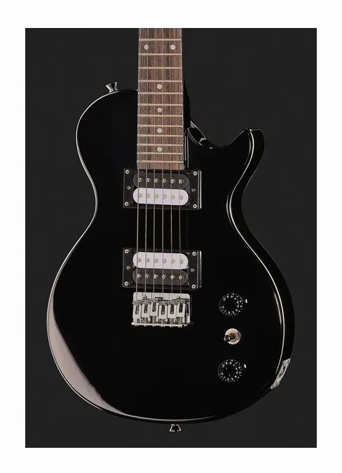 Harley Benton SC-200BK Mini, pala con clavijeros y logotipo