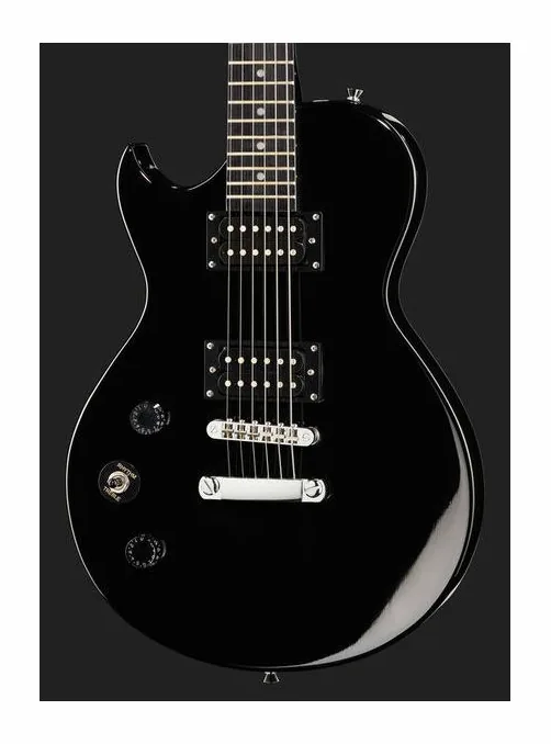 Harley Benton SC-200LH BK Student Series, pala con clavijeros y logotipo