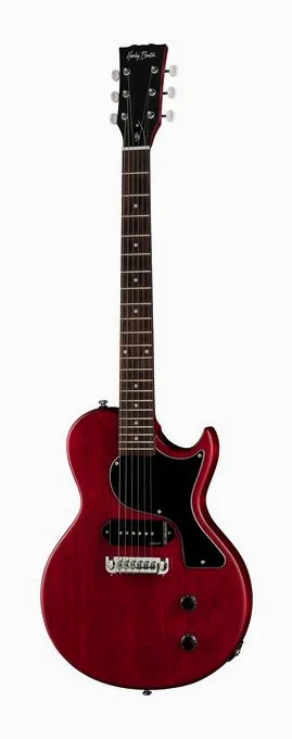 Harley Benton SC-Junior Faded Cherry fotografiado de frente