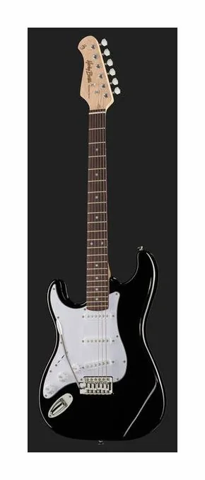 Harley Benton ST-20LH BK Standard Series, curvas del cuerpo vistas desde arriba