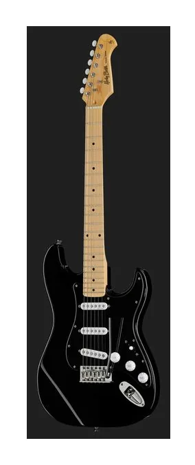 Harley Benton ST-57DG Black Tribute, curvas del cuerpo vistas desde arriba