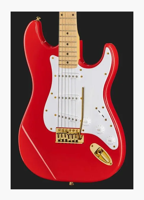 Harley Benton ST-59HM Fiesta Red, selector de pastillas y jack de salida