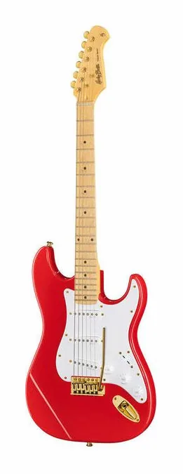 Harley Benton ST-59HM Fiesta Red en primer plano frontal