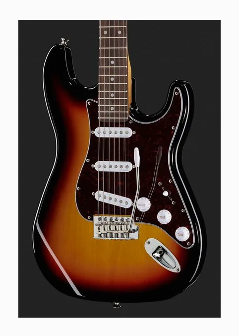 Harley Benton ST-62 SB Vintage Series, cuerpo y acabado en primer plano