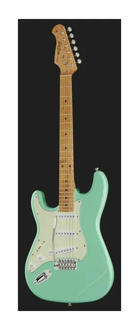 Harley Benton ST-62CC MN Seafoam Green, cuerpo y acabado en primer plano
