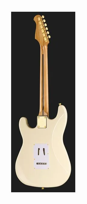 Harley Benton ST-62DLX OW Vintage Series, pala con clavijeros y logotipo