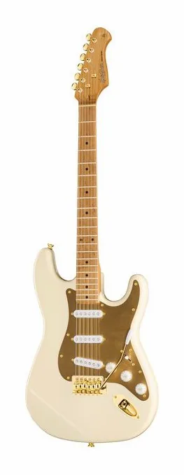 Harley Benton ST-62DLX OW Vintage Series fotografiado de frente
