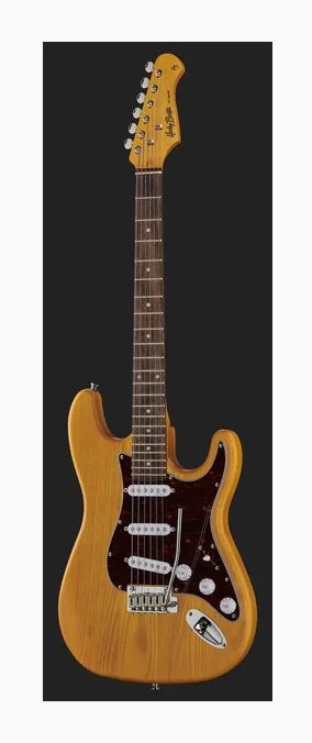 Harley Benton ST-90SA Swamp Ash DLX Series, curvas del cuerpo vistas desde arriba