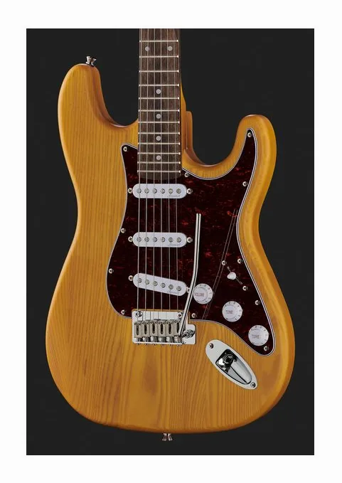 Harley Benton ST-90SA Swamp Ash DLX Series, vista trasera del cuerpo