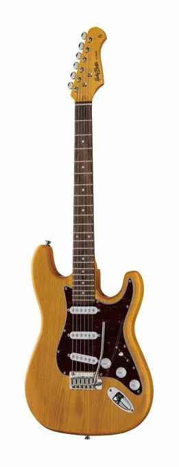 Harley Benton ST-90SA Swamp Ash DLX Series en primer plano frontal