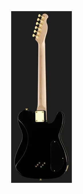 Harley Benton TE-40 LH TBK Deluxe Series, pala con clavijeros y logotipo