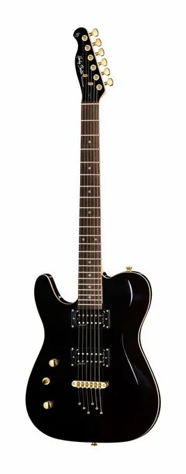 Harley Benton TE-40 LH TBK Deluxe Series visto de frente