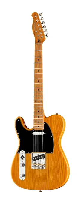 Harley Benton TE-52 Tremolo NA Vintage Serie visto de frente