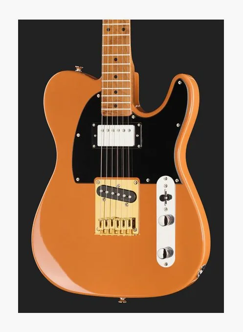 Harley Benton TE-53KR BL Tribute Series, mástil y diapasón vistos de lado