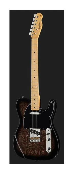 Harley Benton TE-70 Black Paisley, vista trasera del cuerpo