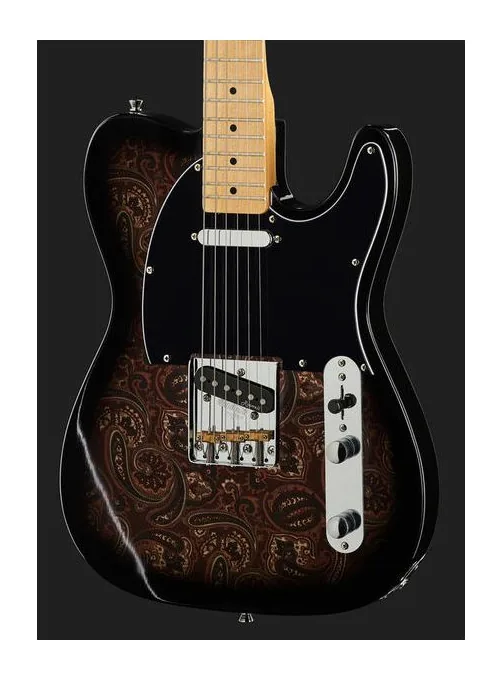 Harley Benton TE-70 Black Paisley, vista trasera del cuerpo