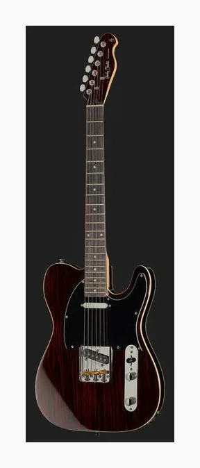 Harley Benton TE-70RW Deluxe Series, curvas del cuerpo vistas desde arriba