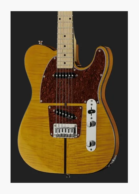 Harley Benton TE-80 NT Deluxe Series, mástil y diapasón vistos de lado