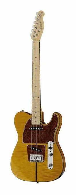 Harley Benton TE-80 NT Deluxe Series en primer plano frontal