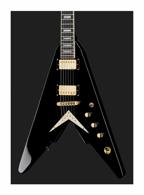 Harley Benton Victory Plus BK Vintage Series, pala con clavijeros y logotipo