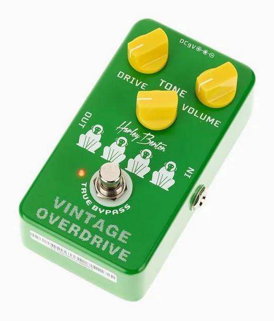 Harley Benton Vintage Overdrive, led e interruptor de pedal