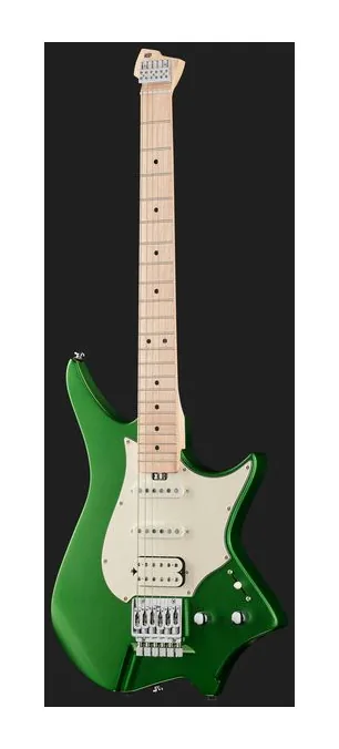 Hils HNS1M Metallic Emerald Green, mástil y diapasón vistos de lado