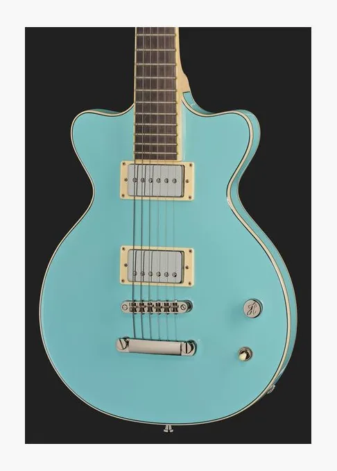Höfner H4800-PR-G Leader Light Green, curvas del cuerpo vistas desde arriba