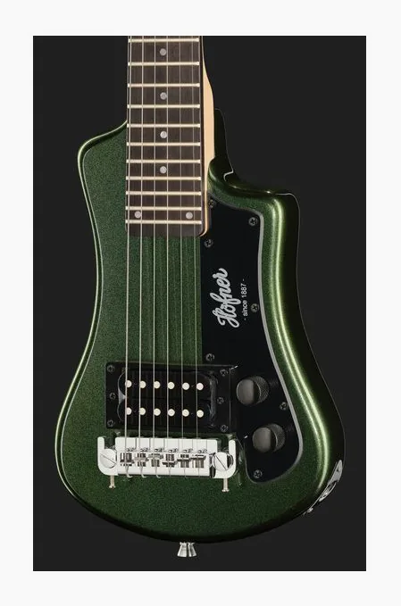 Höfner Shorty Cadillac Green, cejuela y primeras posiciones del diapasón