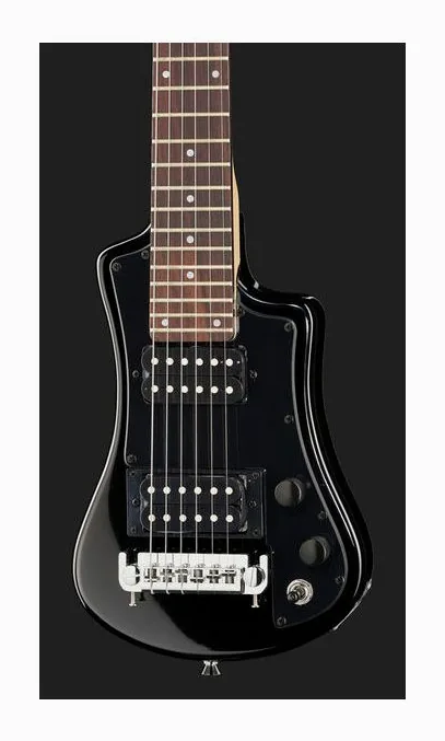 Höfner Shorty Deluxe RD, curvas del cuerpo vistas desde arriba