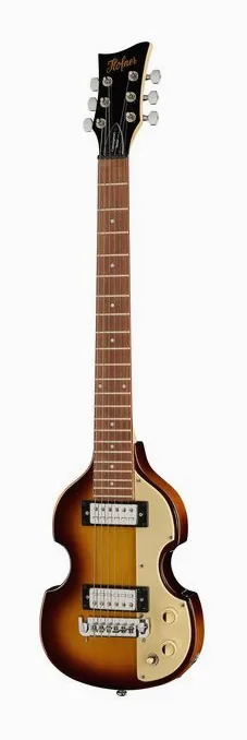 Höfner Shorty Violin Guitar SB/Per encuadrado de frente sobre fondo neutro