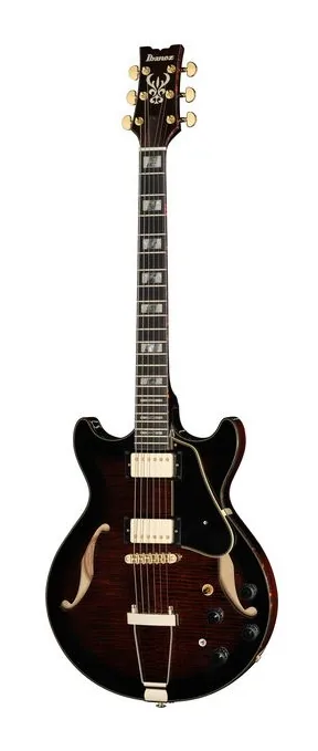 Ibanez AMH100FM-DVS encuadrado de frente sobre fondo neutro