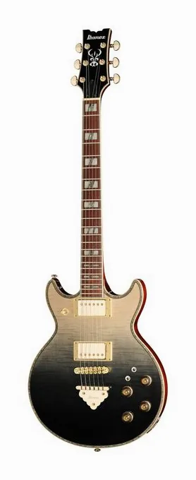 Ibanez AR420-BMG encuadrado de frente sobre fondo neutro