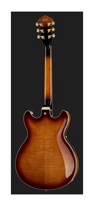 Ibanez AS93FML-VLS, curvas del cuerpo vistas desde arriba