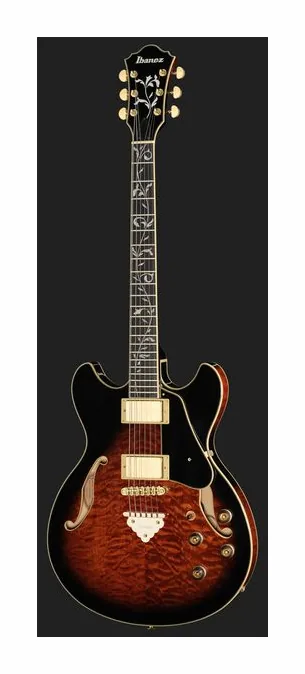 Ibanez AS93QMSP-DBS, vista trasera del cuerpo