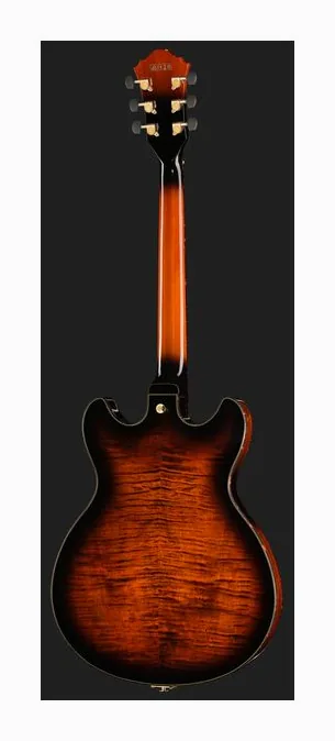 Ibanez ASH300-TBC, curvas del cuerpo vistas desde arriba