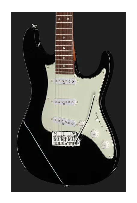 Ibanez AZ2203N-BK, curvas del cuerpo vistas desde arriba