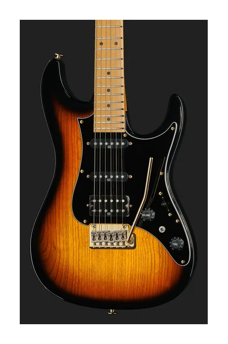 Ibanez AZ2204AG-TFB, curvas del cuerpo vistas desde arriba